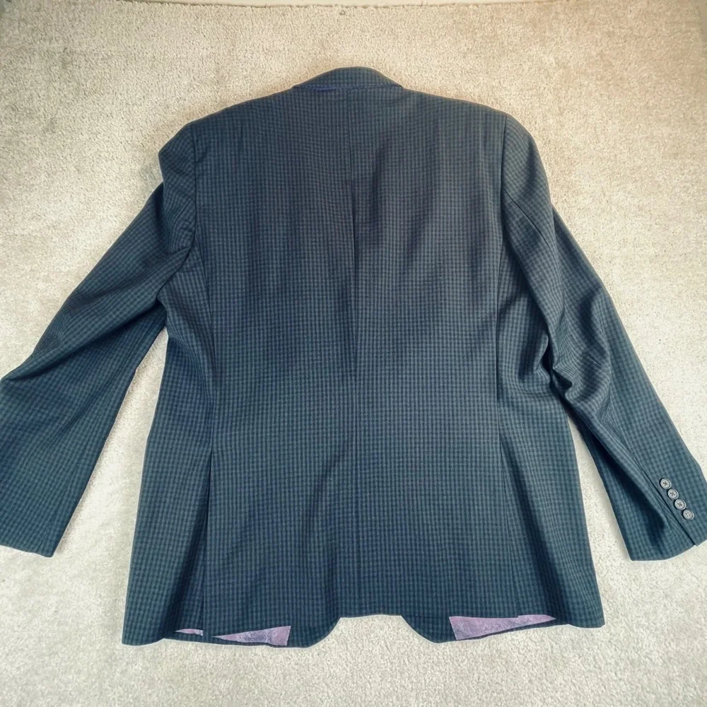 Ted Baker Endurance Men 48L Wool Blazer Jim SPJ Blue Gingham Check Jacket Canada